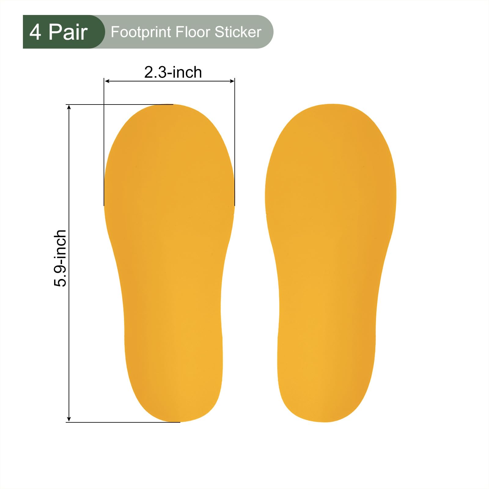 YOKIVE 4 Pair Footprint Floor Stickers, PVC Shoes Footprints Floor Step Stair Applique Stickers for Classroom Office Decor - Image 2