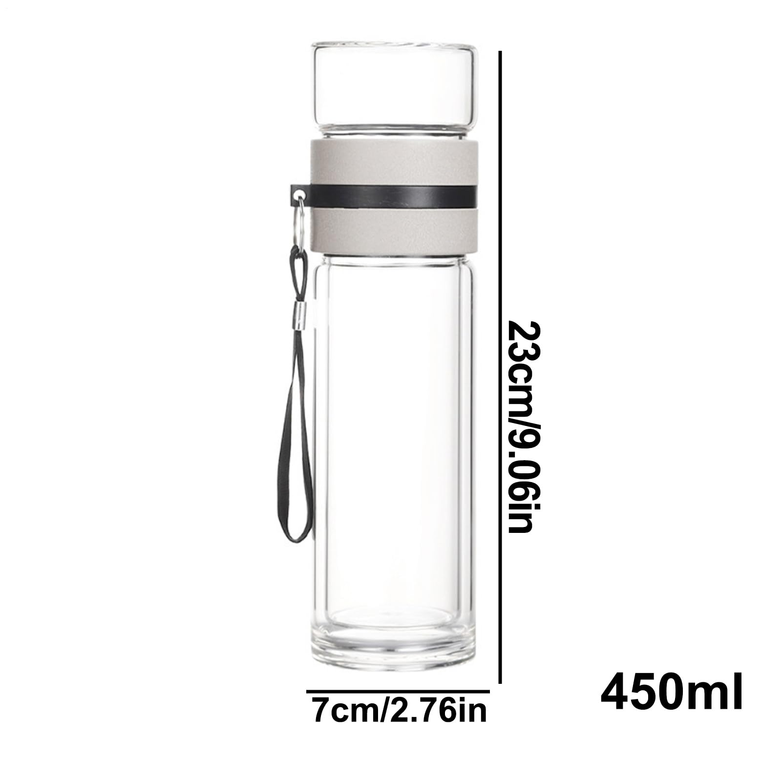Glass Water Bottle for Tea, Portable Tea Bottle with Infuser, Fruit Infuser Water Bottle, Leakproof Glass Tea Bottle, Travel Tea Infuser Bottle, Loose Tea Water Bottle, Travel Infuser Tea Cup