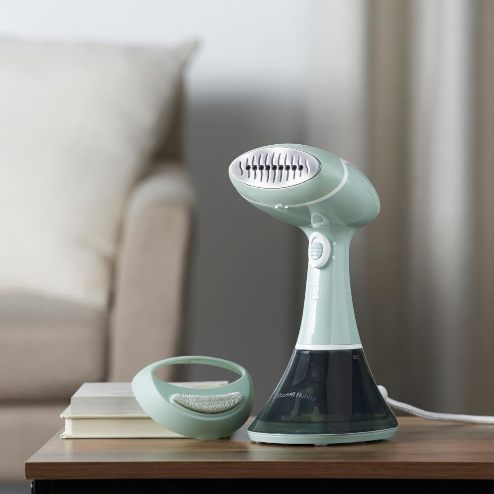 Russell Hobbs Ferro da Stiro Verticale Portatile [senza asse da stiro] (1600W, 22g/min Vapore, Riscaldamento Rapido, Spazzola Pelucchi) da viaggio, Essential 25592-56