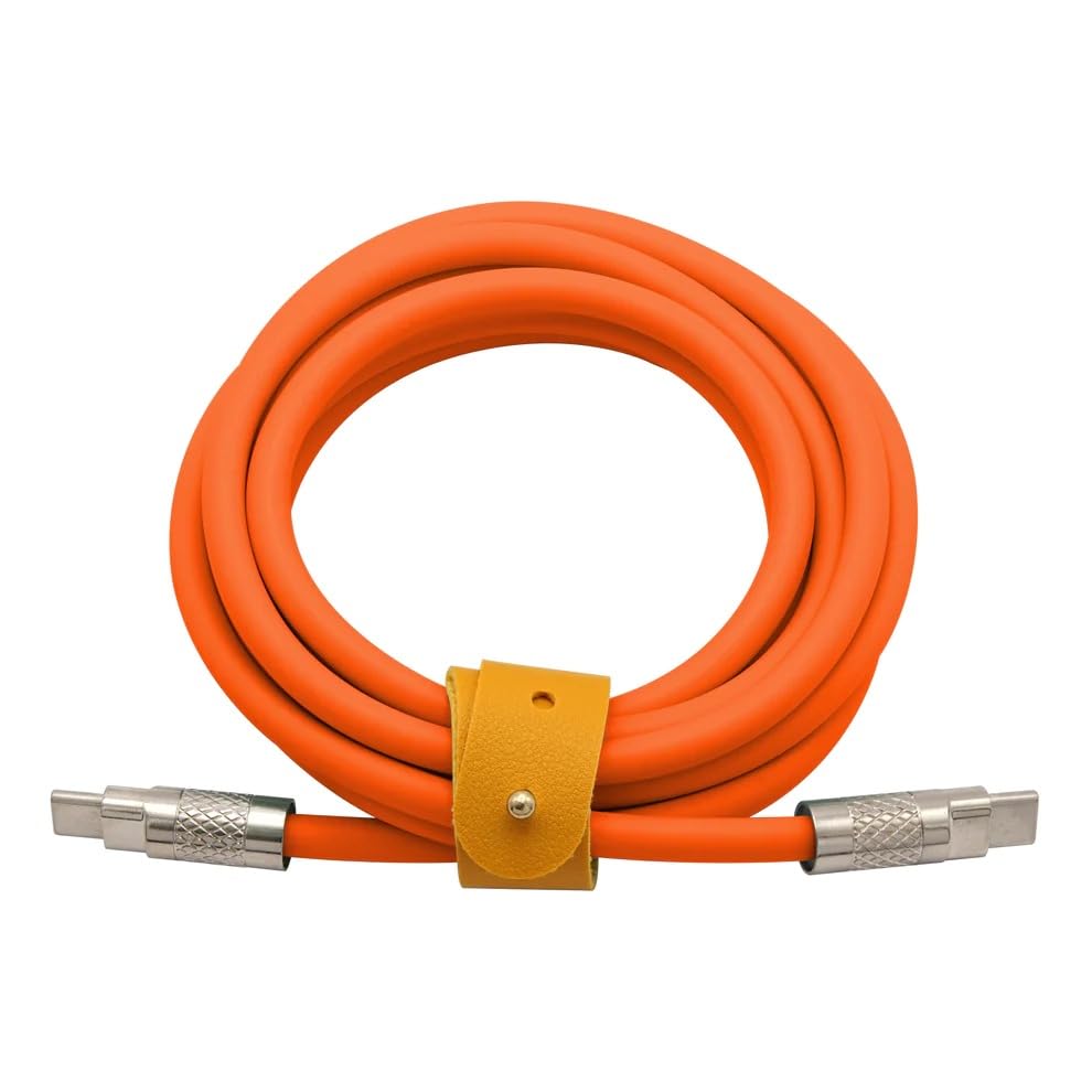 Silicone USB-C to USB-C Cable Color - Orange (B0CJC2R7LR) Amazon Price History, Amazon Price Tracker