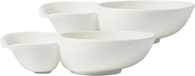 Villeroy & Boch Passion Large Soup Bowl s, Set of 2, Premium Porcelain, White