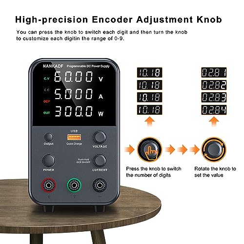 Alimentazione DC (0-60 V, 0-5 A) regolabile
