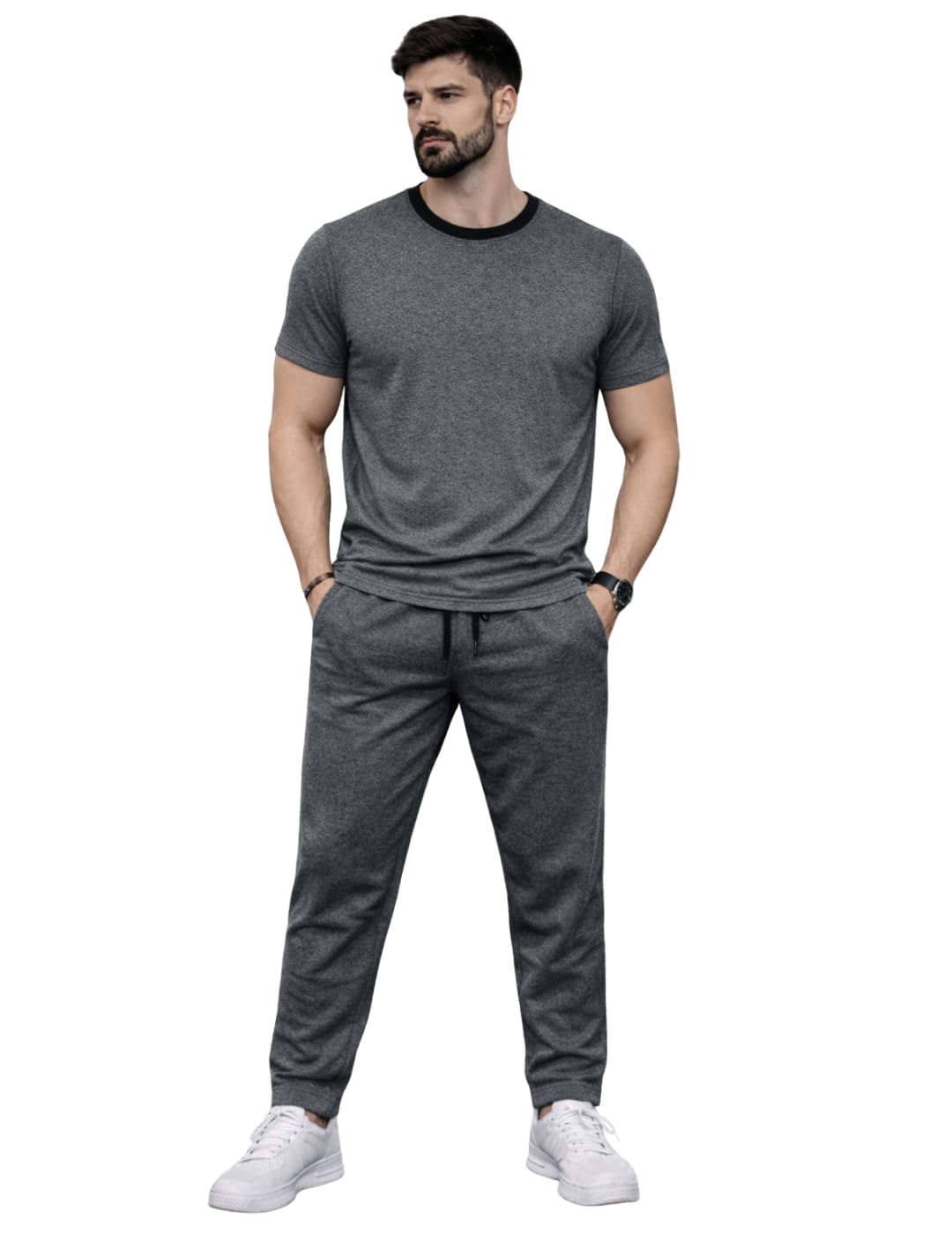 Mack Jonney Men's Polyester Lycra Tracksuit | Lightweight Sports & Gym Wear | Comfortable Running & Training Track Suit for Men-MJ-184