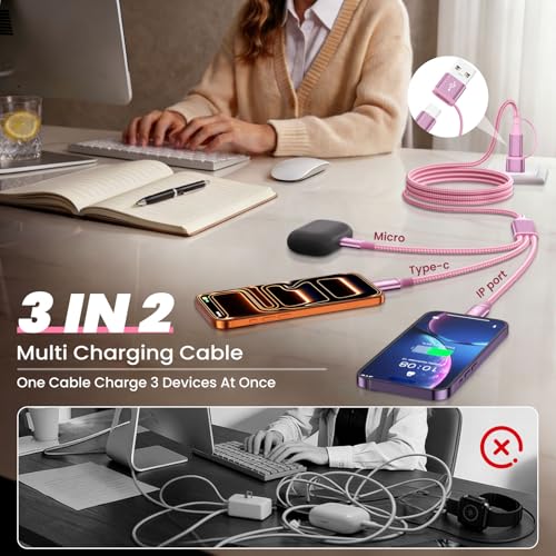 Image of 6 in 1 Multi Charging Cable for Multiple Devices, Cruise Travel Essentials