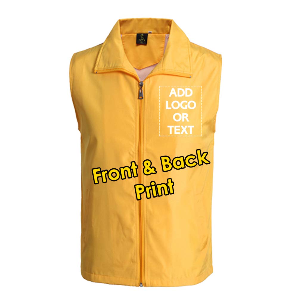 Buy Custom Work Vest Design Your Own Add Logo or Text Printing for