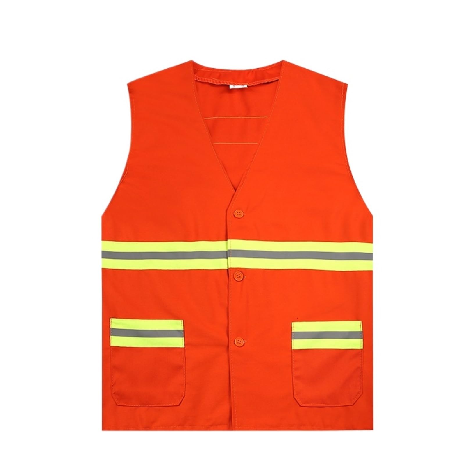 Gilet de haute visibilité, Gilet de sécurité réfléchissant sans manches en polyester Orange L XL XXL 3XL