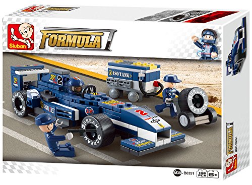 Sluban Klemmbausteine SL95212, Rennwagen (196 Teile) M38-B0351, Spielset, Klemmbausteine, Rennauto, mit Spielfigur, Car… – Bild 7