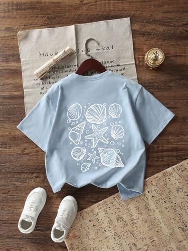 Girls Letter Print Short Sleeve T Shirts Kids Summer Casual Wear4