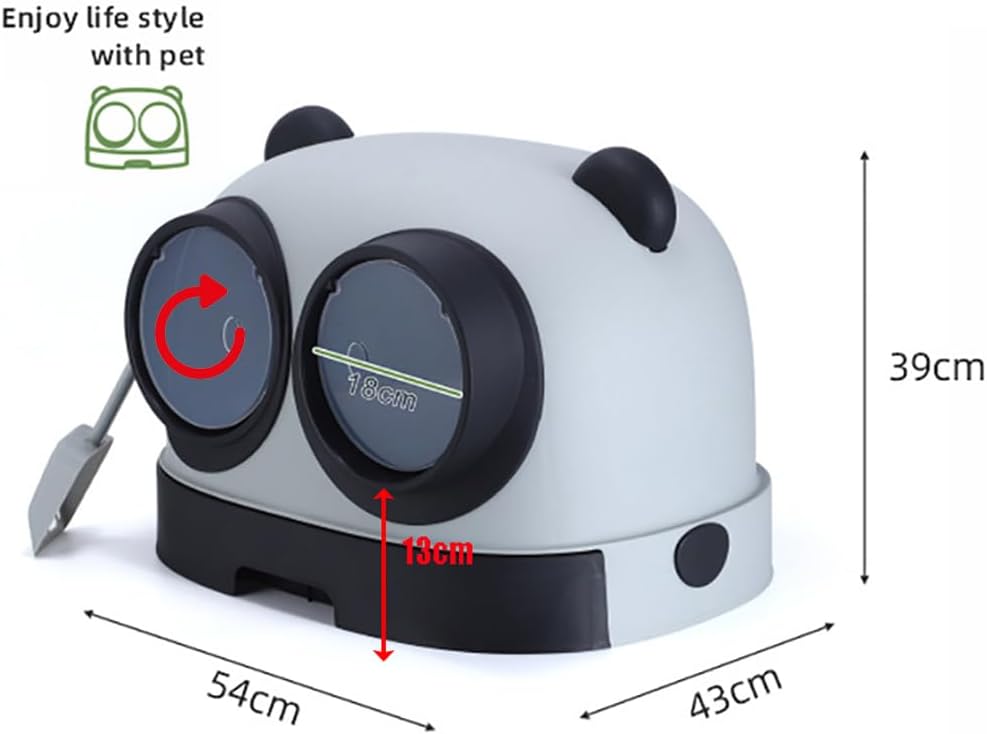 Front-Entry Cat Litter Box Enclosed Comes with Litter Scoop and Litter Mat, Two-Way Door and Plastic Cat Toilet with Drawer Pan Anti-Splashing Litter Box 21inch *17.2inch *15.3inch