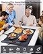 AUTOPkio Warmhalteplatte Elektrisch, Speisenwärmer Wärmeplatte für Speisen Buffetwärmer 5 Temperatur & 4 Timer Automatisch, Kindersicherung für Buffets Server Party Auftauen