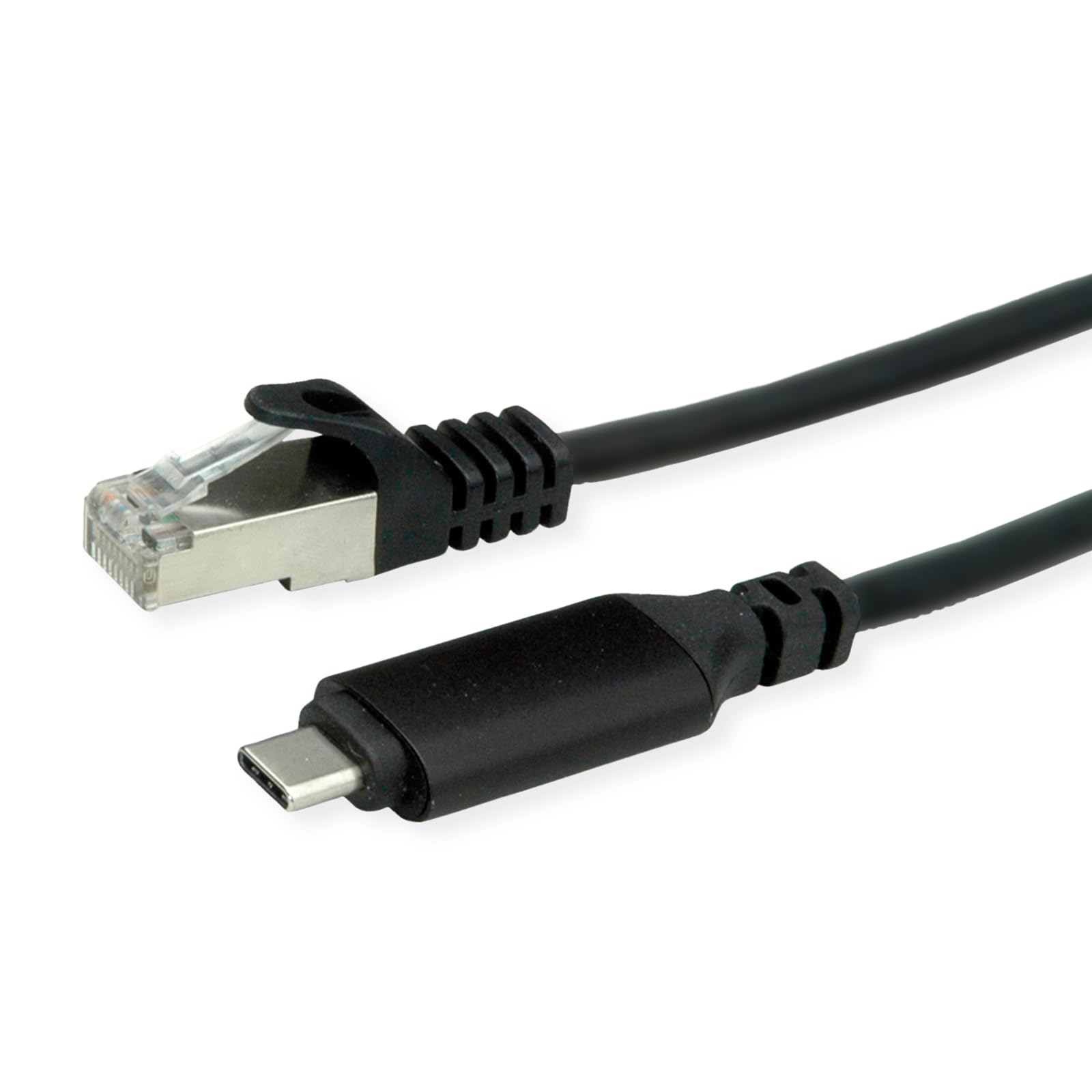 ROLINE USB 3.2 Gen 2 Typ C zu Gigabit Ethernet Konverterkabel, schwarz, 2 m