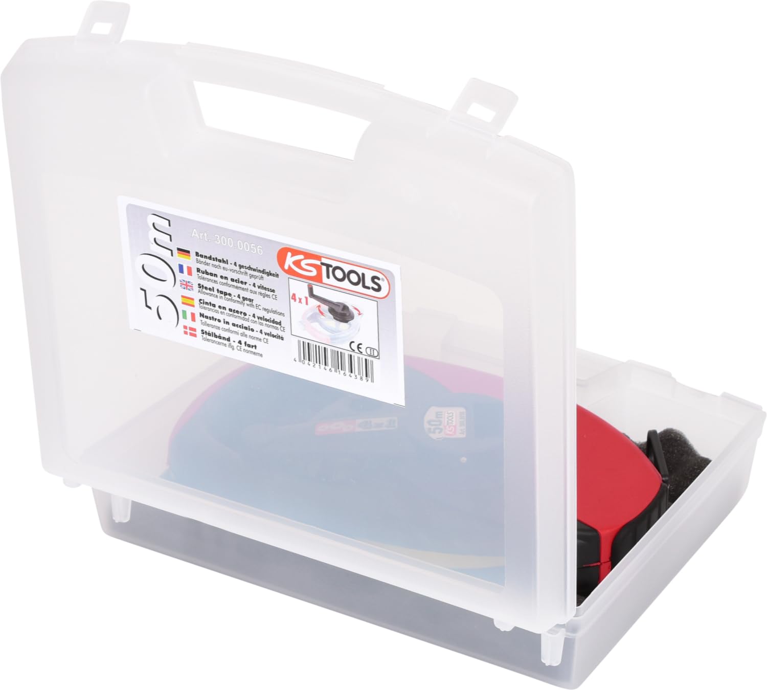 KS Tools 300.0056 - Cinta métrica con mango (tamaño: 50 m)