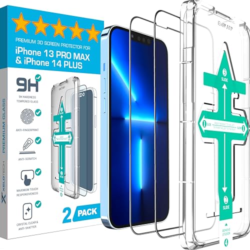 XeloTech 3D Schutzglas Für IPhone 12 PRO MAX (6.7 Zoll) – 2 Stück 9H Hartglas Mit Applikator Für Einfache Montage