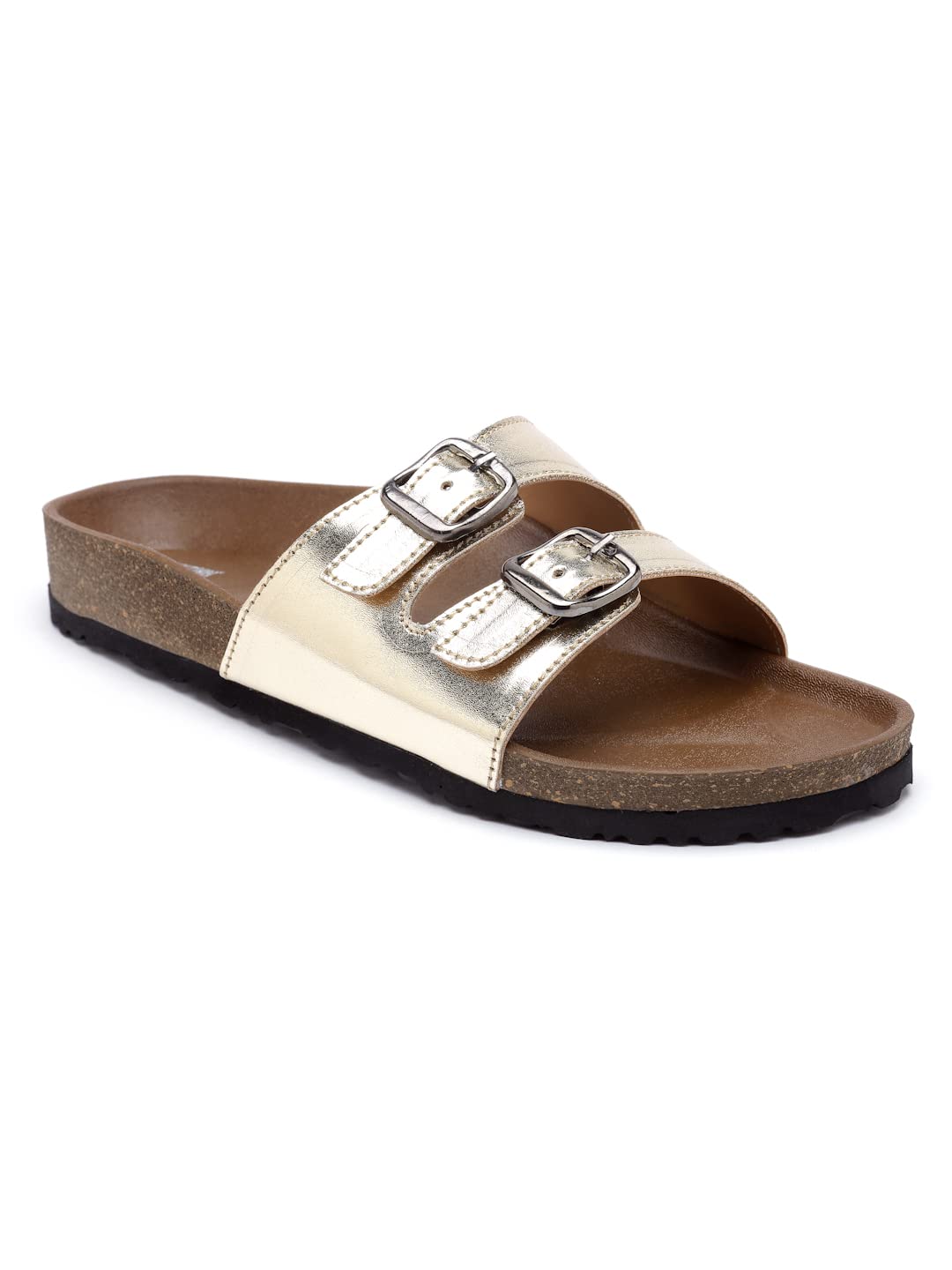 REFOAM OWRFMO-02(W) Womens Outdoor | Trendy | Stylish Gold Synthetic Leather Casual Sandal (B0BWTR7LZ7) Amazon Price History, Amazon Price Tracker
