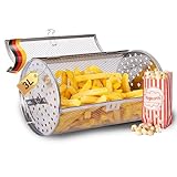 Drehkorb für WONEA Minibackofen mit Drehspieß, Pommesrolle, Popcorn-Rolle, Kaffeebohnenröster, Röstkäfig für Nüsse, Airfryer Rondell Dreh-Trommel Gitterkorb Drehbarer Ofenkorb Bratenkorb Heißluft-Korb