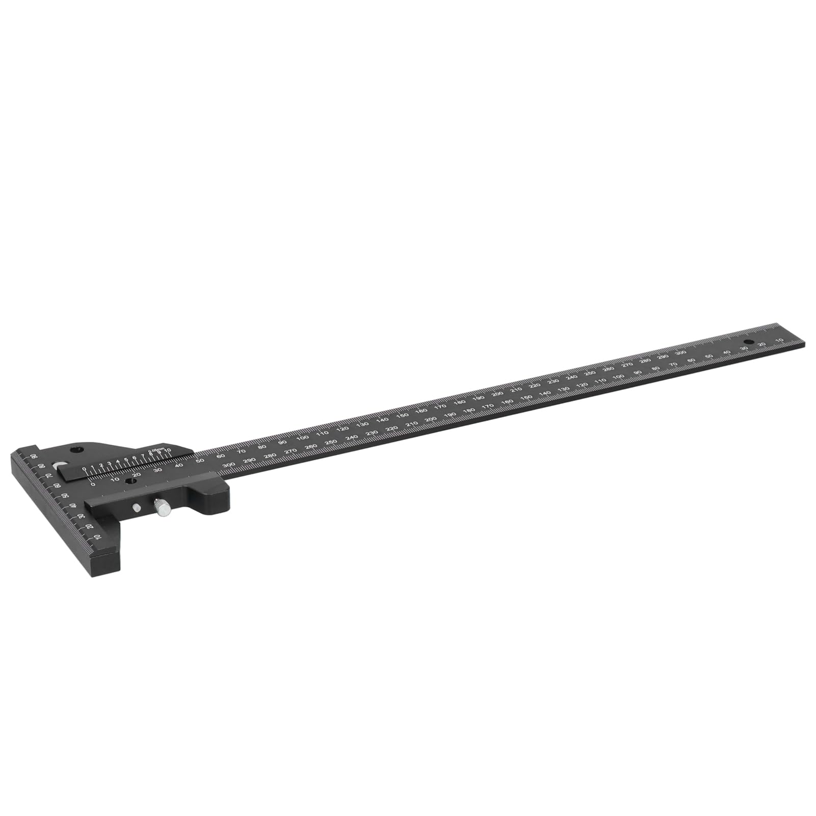 Yosoo Health Gear Linijka do Obróbki Drewna, Suwmiarka Głębokości ze Stopu Aluminium 300 Mm, Oznaczenie 45 90 135 Stopni, tył Magnetyczny, Skala Laserowa do Pomiaru Układu Stolarza