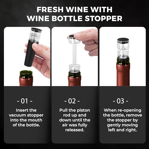 image for Vinenco Wine Chiller Set with 2 Chill Rods + Foil Cutter, Stopper, Ebo