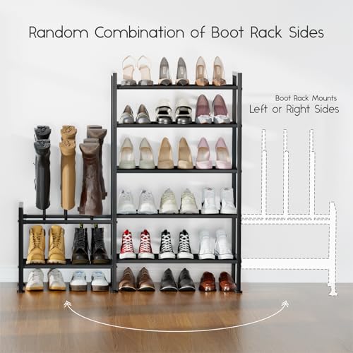 image for Homsorout Shoe Rack Organizer and Storage - 5 Tier Metal+Non-woven Fab