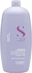 Alfaparf Milano Semi Di Lino Smooth Shampoo – Para cabelos com frizz – Efeito liso e sem frizz - Sem Sulfato – Fórmula Vegana – Controla, hidrata e alisa os cabelos – Qualidade profissional de salão 1L