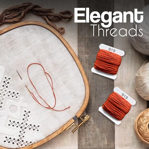 Image of Embroidery Floss Kit and Refills - Cotton Threads - DMC Color Coding for Cross Stitch, String Crafts, Friendship Bracelets
