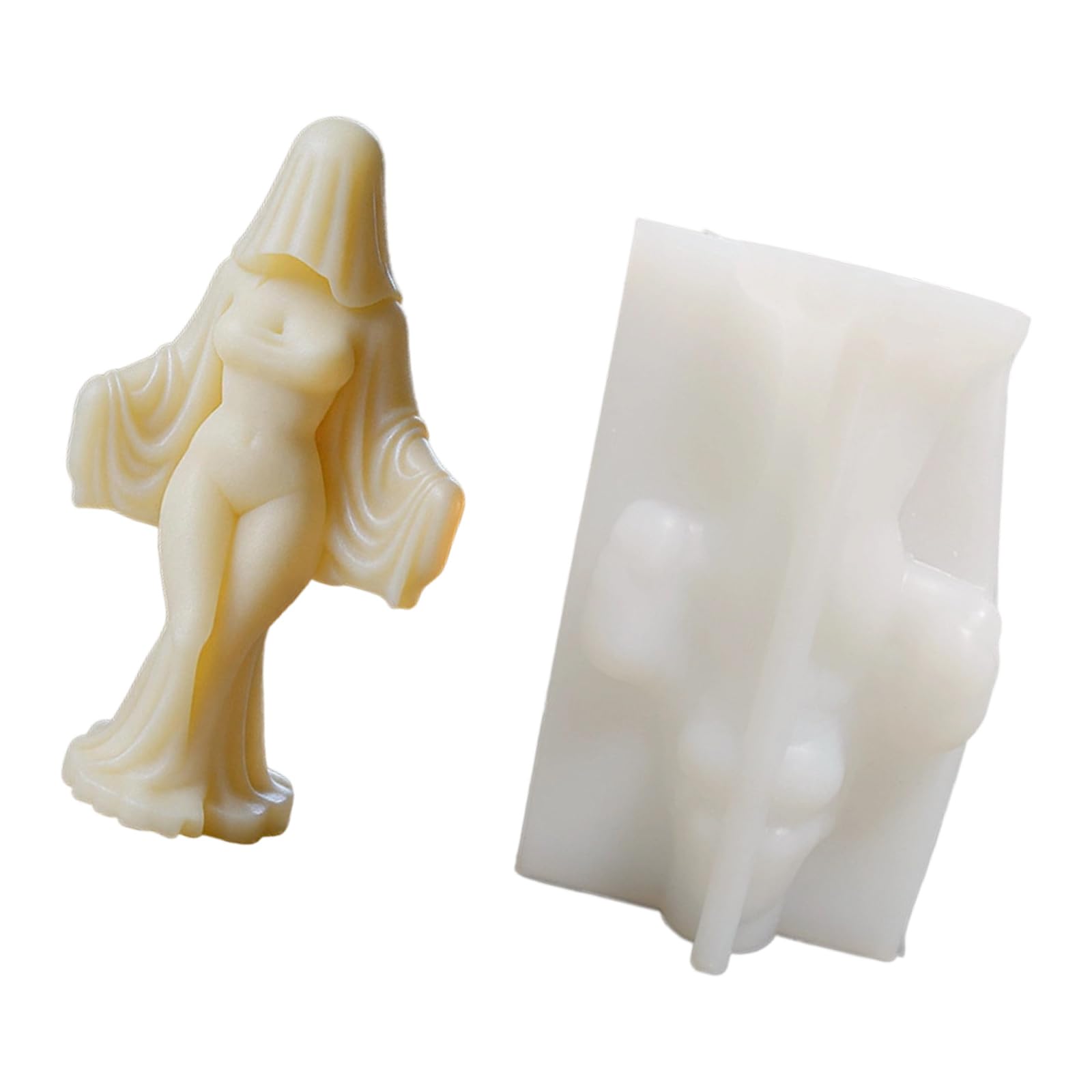 Zxfdsfdbnm Shade Bride Statue Silicone Molds High Temperature Resistant for Making Soap Chocolate Home Decoration Gypsum Figurine Ornament Manifestation Bride Cast Elastomer