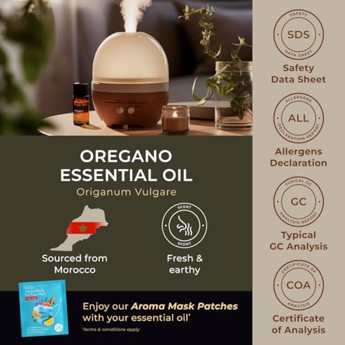 Image of 100% Pure Oregano Essential Oil - 0.34 Fl Oz - Oregano Oil for Hair, Skin, Diffuser, Aromatherapy & DIY Candle Making Scent