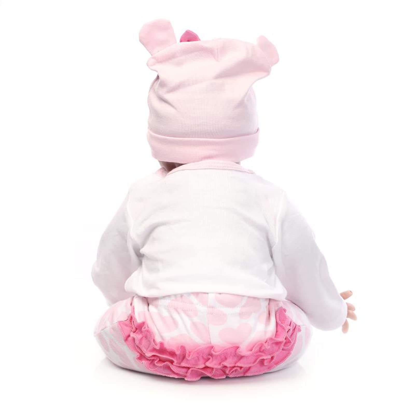 ZIYIUI Reborn lalka realistyczna 22 cale 55 cm miękki silikon winylowa lalka Reborn dziewczynka oczy otwarte zabawka dla dziecka prezent urodzinowy Reborn Baby