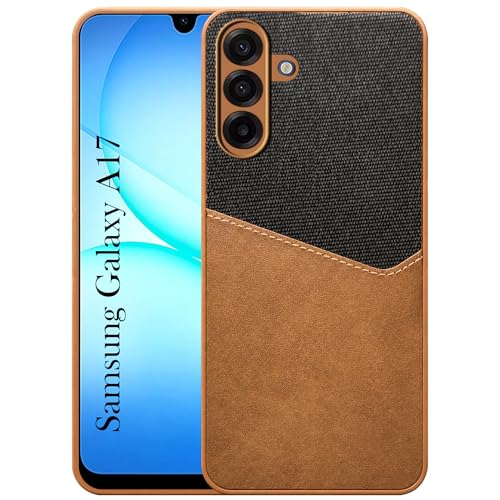 Image of Jkobi Back Cover Case for Samsung Galaxy A17 | Samsung F17 | Samsung M17 5G (Dual PU Leather Stitch | Professional Minimalist | Soft and Flexible)