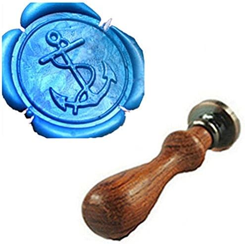 Vintage Fancy Anchors Custom Picture Logo Wedding Invitation Wax Seal Sealing Stamp Rosewood Handle Set Kit