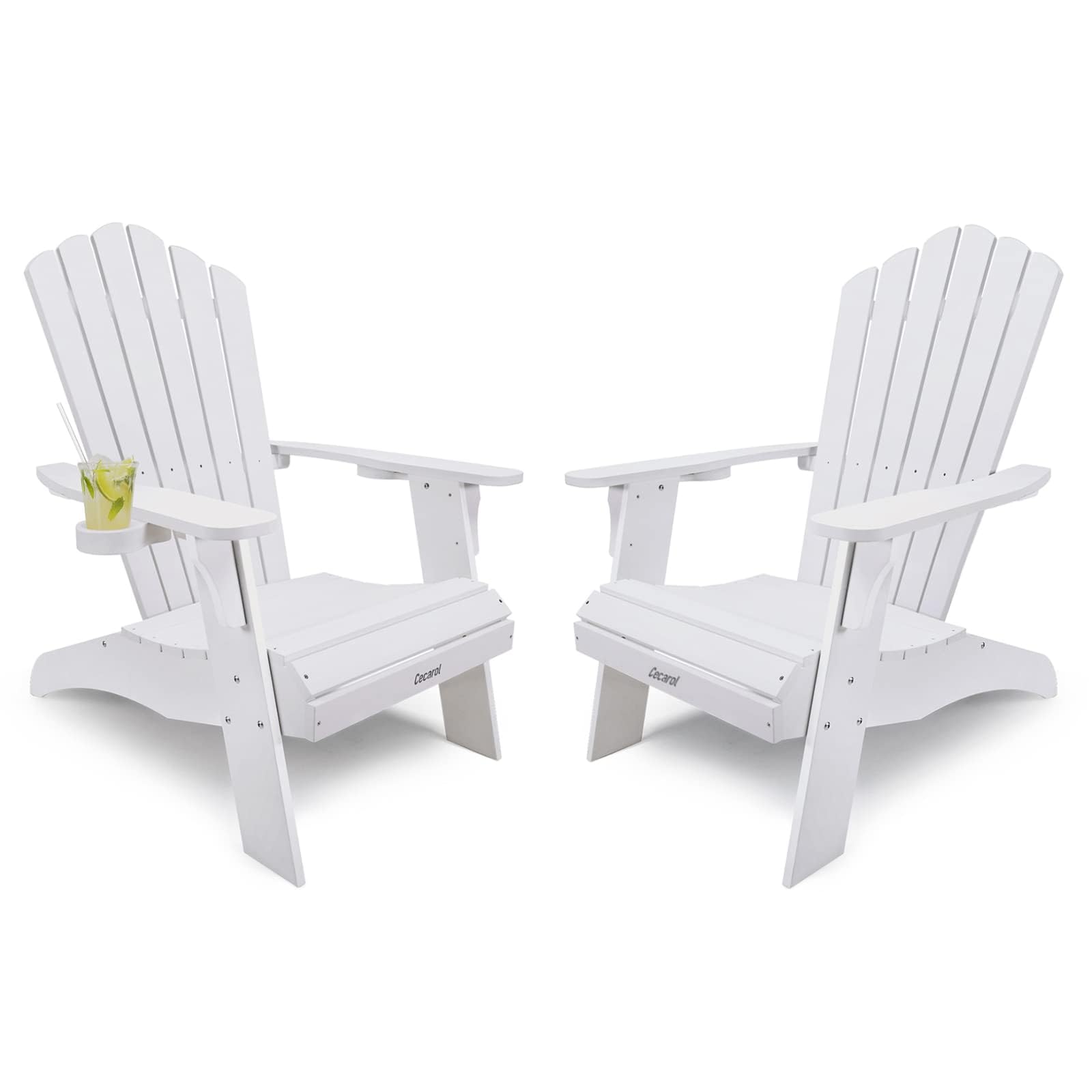 Amazon.com: Cecarol Oversized Adirondack Chair Set of 2, Outdoor