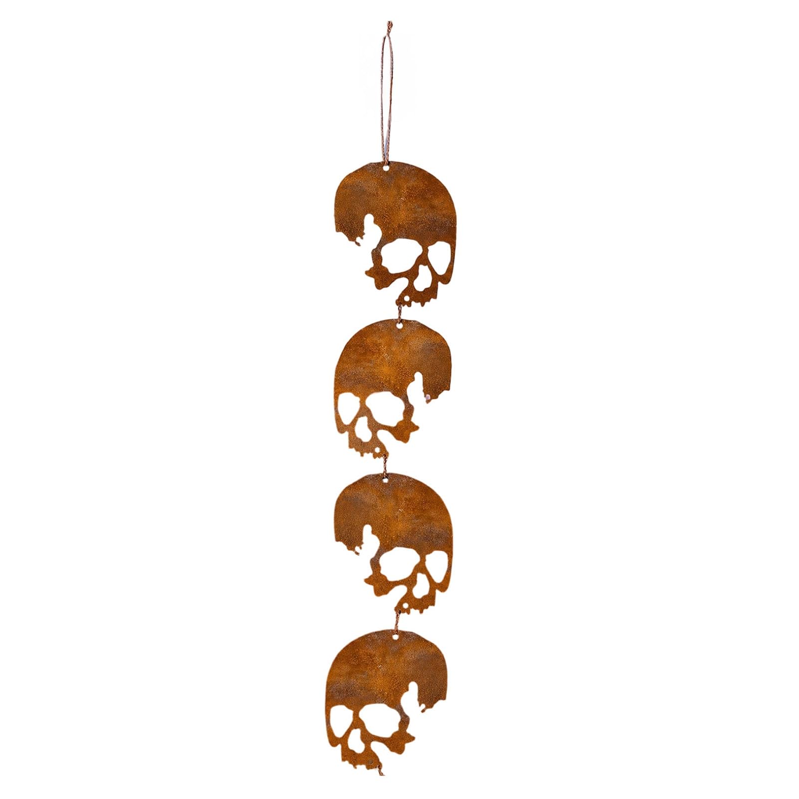 Halloween Skull Hanging Tags, Metal Garden Decor Sign, Skull Shaped Ornaments for Indoor, Outdoor, Yard & Garden 1pc