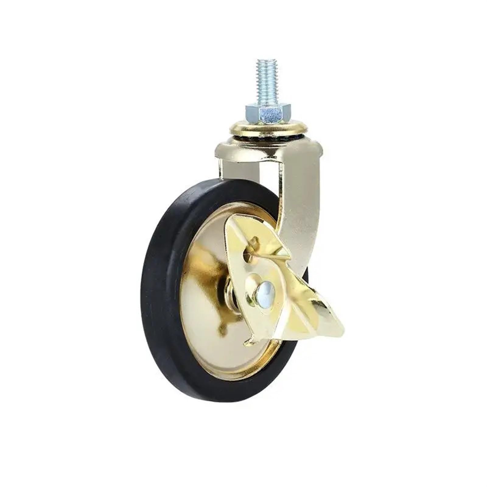 Möbelrollen mit Bremse, 7,6 cm, PP-Rad, leises Rollen, robuste Ersatzrollen für einfache Mobilität und Stabilität, 4 Stück (M8-Bremse)