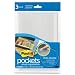 Post-it Pockets with Closure, Medium, 5-1/4 x 7-7/8-Inches, Clear with Dots, 3-Pack