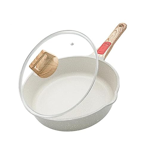 AMD Nexus 24cm Frying Pan Non Stick Aluminum Granite | Detachable Handle | Induction Gas Electric Hobs Safe | Easy Cleaning