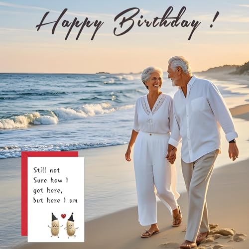 Funny Birthday Card for Women Men - Happy Birthday Card with Envelopes for Wife Husband Friends Coworkers, Great for 50th, 60th, 70th, Unique Birthday Card Gift Decorations, Humorous Greeting Card