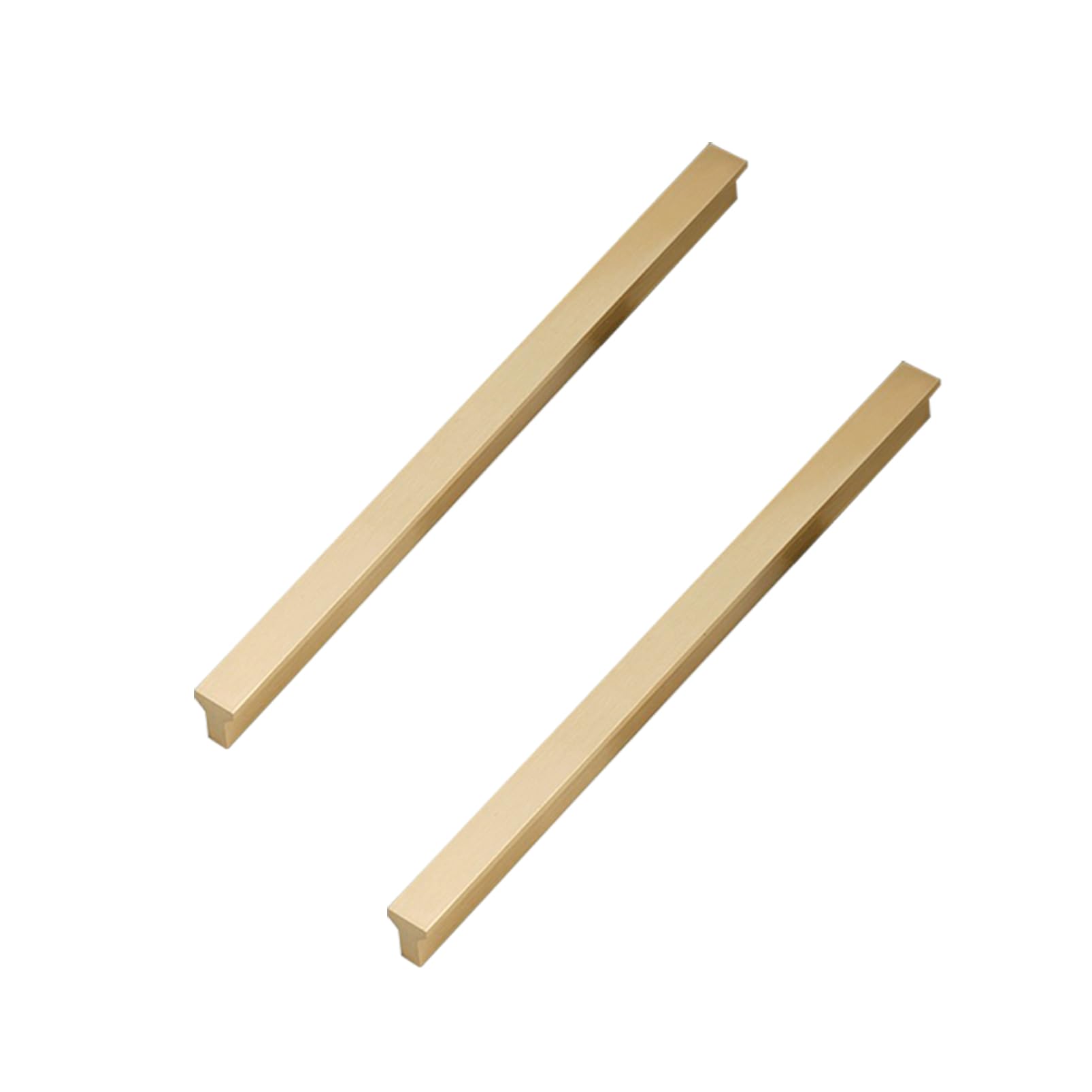 Tiradores Cocina Dorado, latón Sólido | Latón Cepillado, Longitud: 50-1000 mm Tiradores de Proa Cajones Oro, 2 Piezas Tiradores Muebles Baño con Tornillos