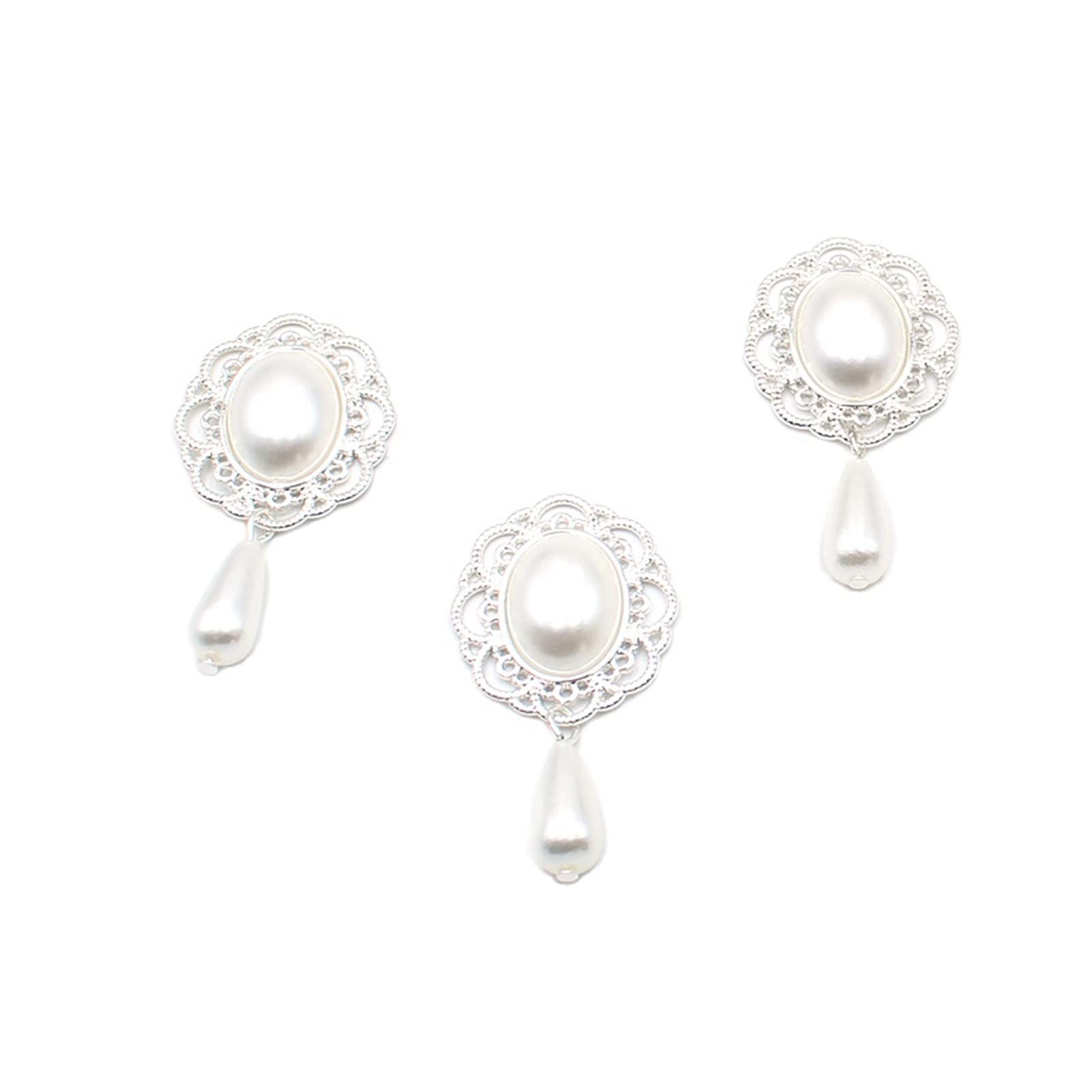 Bottoni Pulsante 10 pz/Lotto 48 * 25 Millimetri Perla Bottone Piatto for Abbigliamento Artigianato Cucito for Cucito Decorativo Accessori for Capelli Fai da Te