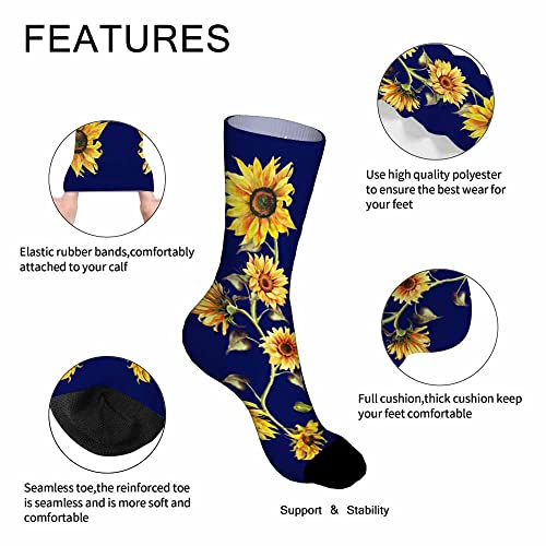 Image of Pehede Socks Mens Fun Dress Socks for Women Funny Novelty Crazy Design Socks