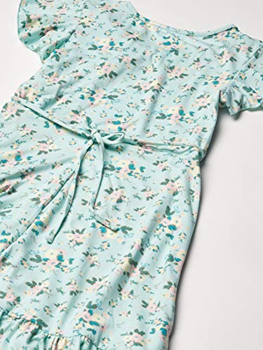 Speechless Girls Short Sleeve Faux Wrap Knit Ruffled Casual Dress, Mint, 7 Us #TOP1
