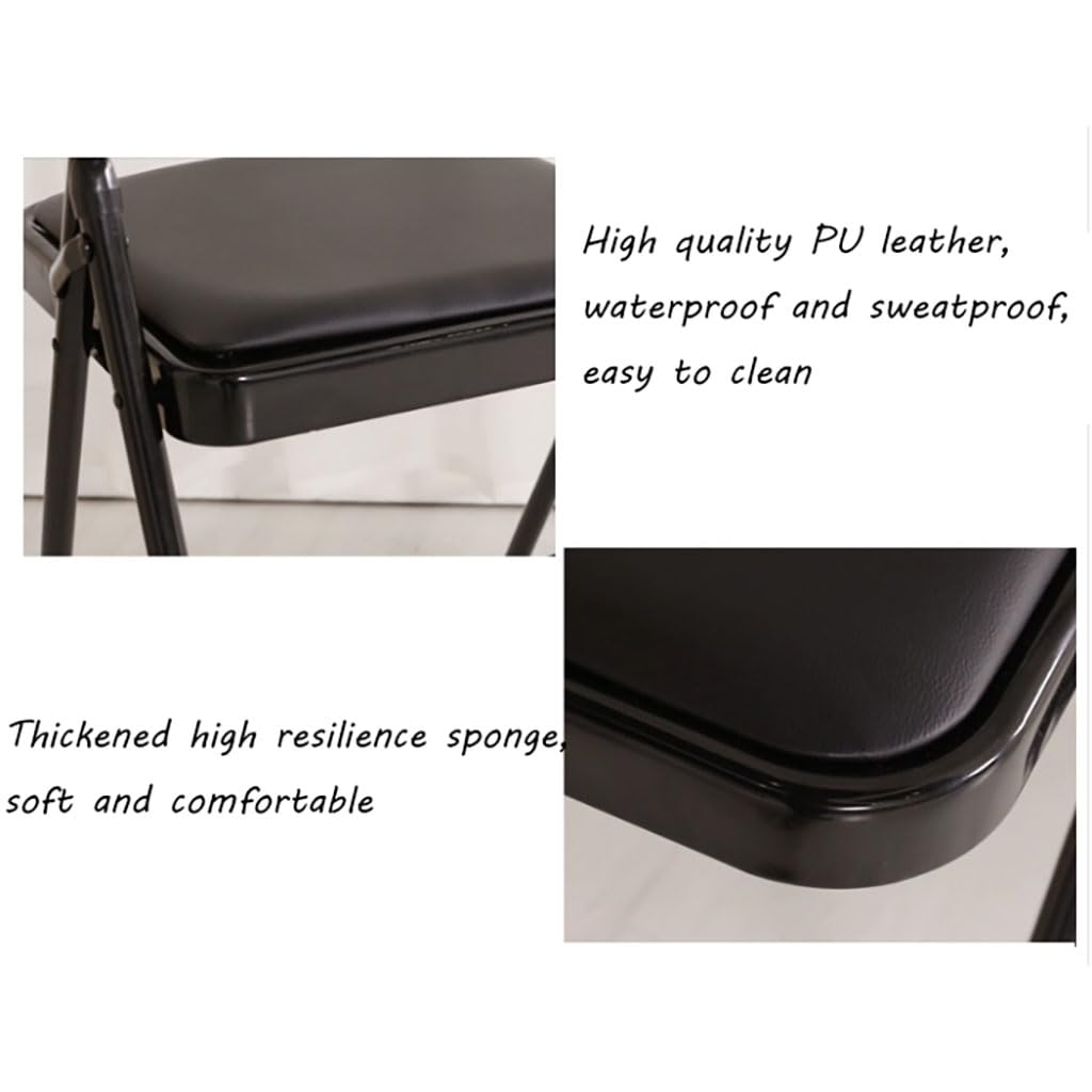 Sedia Yoga Pieghevole In Pelle PU - Senza Schienale, Design A Tre Travi, Portatile Per Adulti - Foto 11