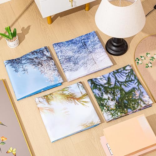Image of ROCEEI 4 Pcs Fluorescent Light Covers for Ceiling Lights, 4 x 2 Feet, Magnetic Light Covers for Classroom Office Home School Ceiling Decor(Pine Trees)
