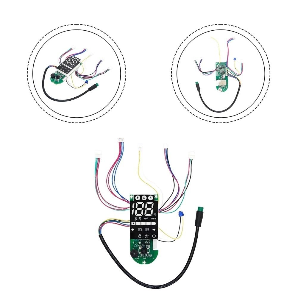 Panneau de bord LCD pour scooter électrique Xiaomi 5 Pro, compteur de vitesse ABS avec commutation mph/km/h, vert, 7,6 x 3,1 cm