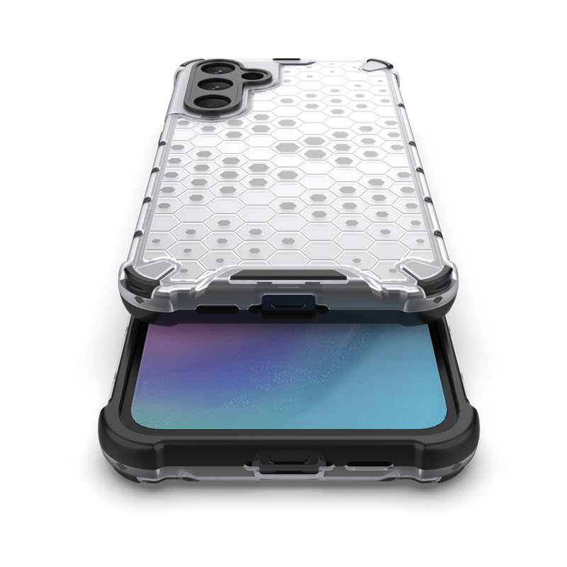 Image of Plastic Bumper Back Case Cover for Samsung Galaxy A55 5G (Transparent)
