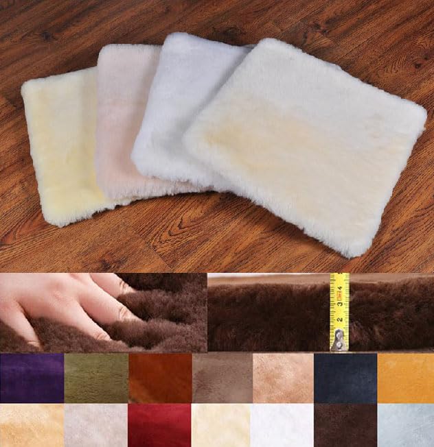 短毛ムートン✨ Amazon｜ムートン クッション 短毛 高級 原皮 洗える 55 55cm