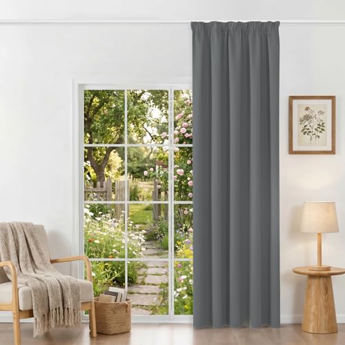 Runyéla Cortina Opaca para Salón y Dormitorio, 1 Panele Cortinas Termica Moderna para Riel y Anillos con Bloqueo de Rayos UV Rojo Borgoña Formato Personalizado Blackout Curtains For Living Room