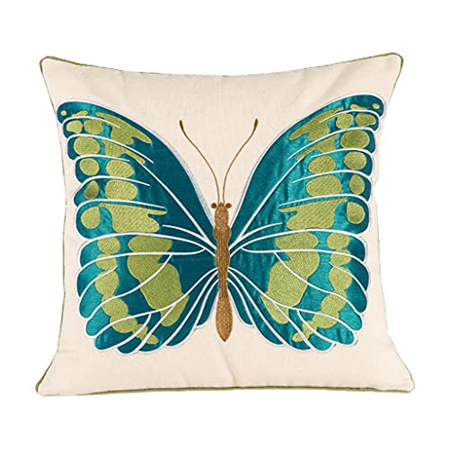 YAPAILANG Nordic Cotton Linen Throw Pillow For Case Vintage Colorato Per Farfalla Ricamo Applique Decorativo Quadrato Cuscino Copertura Per Divano Auto