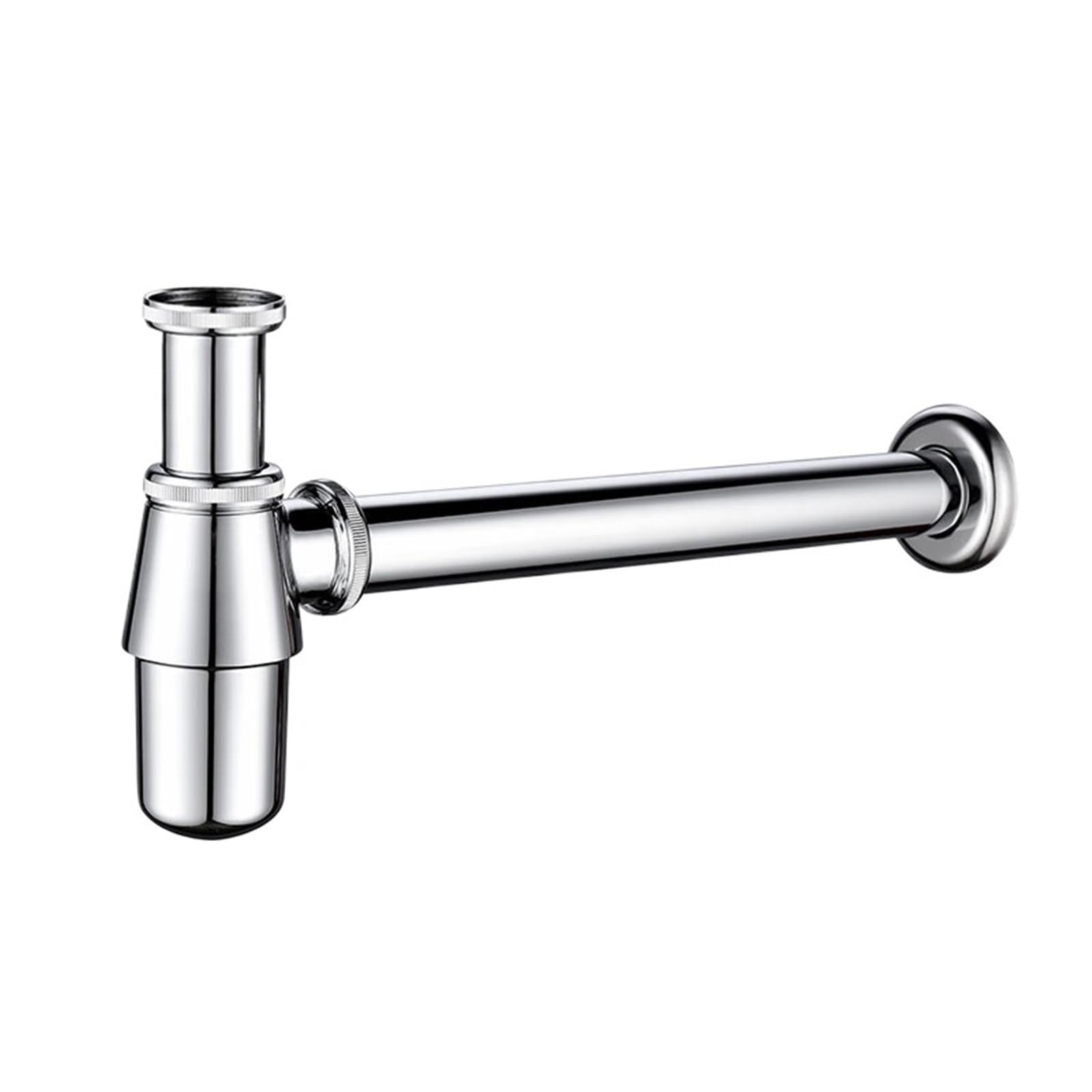 Sifone A Bottiglia Sifone for lavabo da bagno, tappo di scarico a scomparsa con troppo pieno, kit for lavandino, sifone Per Lavandini Da Bagno(No Drain-1)