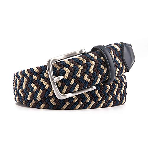 Image of Fabio Valenti Canvas Elastic Fabric Woven Stretch Braided Belts for Men Women Junior with Multicolored /Full Sizes
