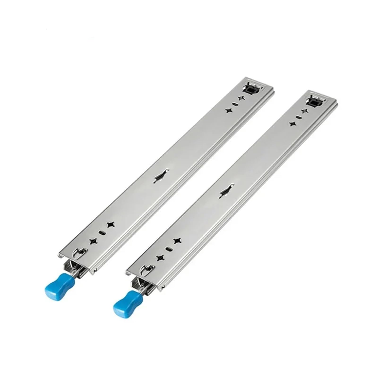 Guías deslizantes for cajones con bloqueo de 53 mm de ancho, capacidad de 120 kg for servicio pesado, riel telescópico con rodamiento de bolas liso, 1 unidad(850mm)
