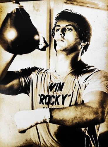 KUSTOM ART Affiche murale décorative série Locandine Film Célèbre Rocky Étalon imprimé artistique sur papier couché 40 x 30 cm sans cadre